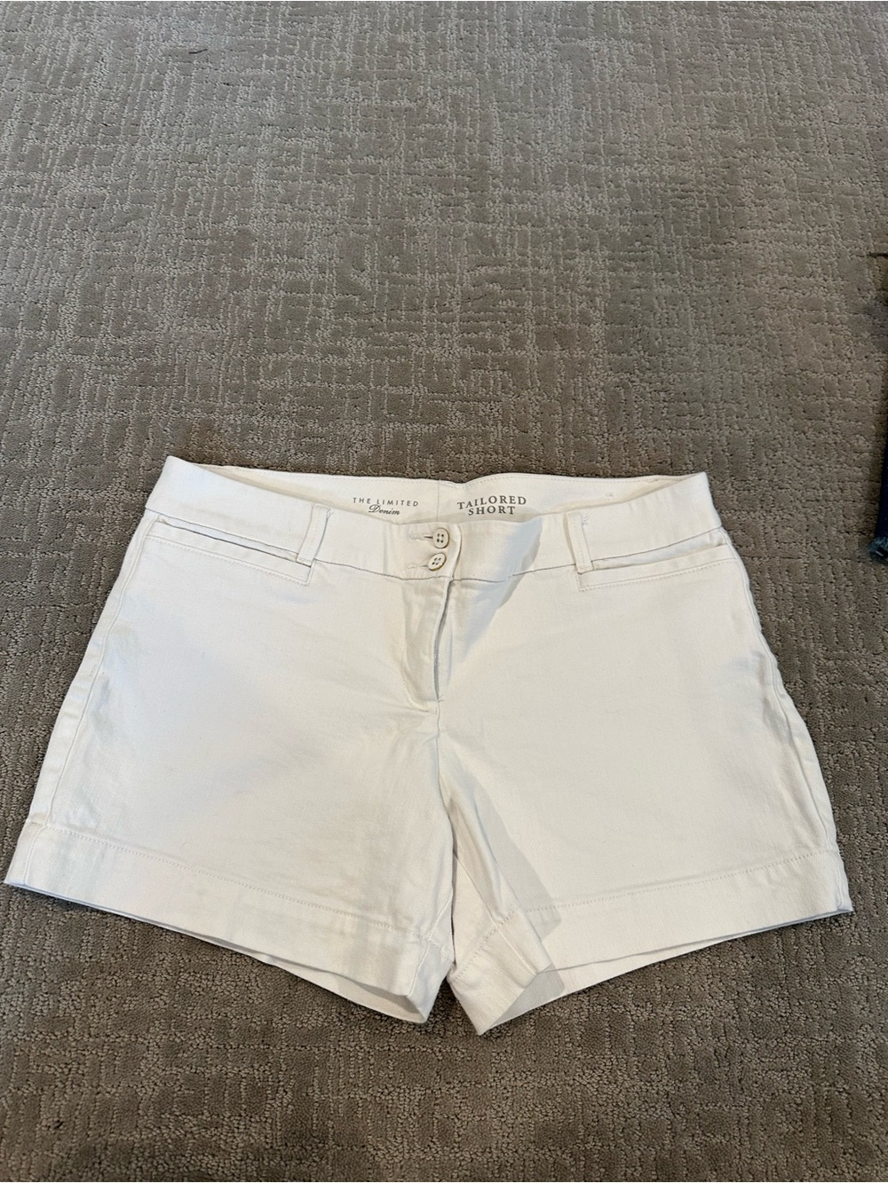 The Limited White Tailored Bermuda Shorts